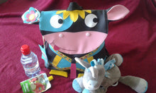 Charger l'image dans la galerie, Sac d'école maternelle/crèche vache taille MAXI en simili cuir