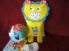 Charger l'image dans la galerie, Sac d'école maternelle/crèche/sac à goûter/sac à doudou enfant lion en simili cuir beige (crinière arrondie)