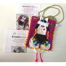 Charger l'image dans la galerie, Patron et tutoriel papier Ernesto le lama - pochette bandoulière lama