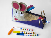 Charger l'image dans la galerie, Patron couture et tutoriel PDF trousses souris, loup, cochon - trousse enfant