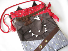 Charger l'image dans la galerie, Patron et tutoriel de Calypso, le loup croque-choco-tote bag - sac bandoulière - marin