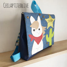 Charger l'image dans la galerie, Patron et tutoriel couture d'Iseult, la licorne à la crinière de feu - sac à dos - enfant - girly - fille - princesse