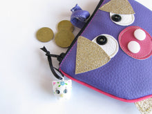 Charger l'image dans la galerie, Tutoriel couture vidéo de Ronchon, le ch'ti Cochon - porte-monnaie - enfant -loup