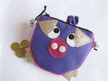 Charger l'image dans la galerie, Tutoriel couture vidéo de Ronchon, le ch'ti Cochon - porte-monnaie - enfant -loup