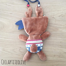 Charger l'image dans la galerie, Patron couture et tutoriel de Lulu, Super Goulu - pochette lapin - sac bandoulière super lapin - Sacaptiloup